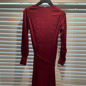 Windsor Satin Wrap Dress